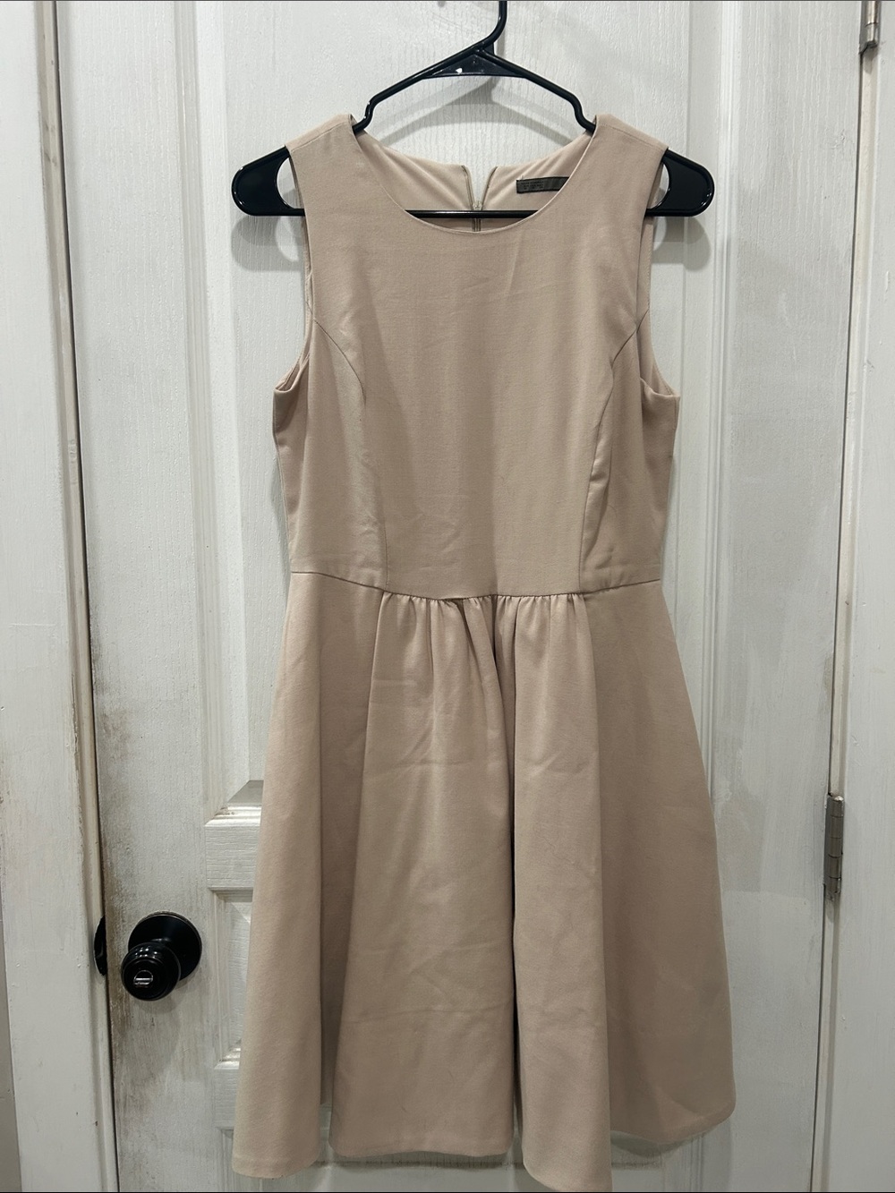 Zara Sleeveless Beige Midi Dress
